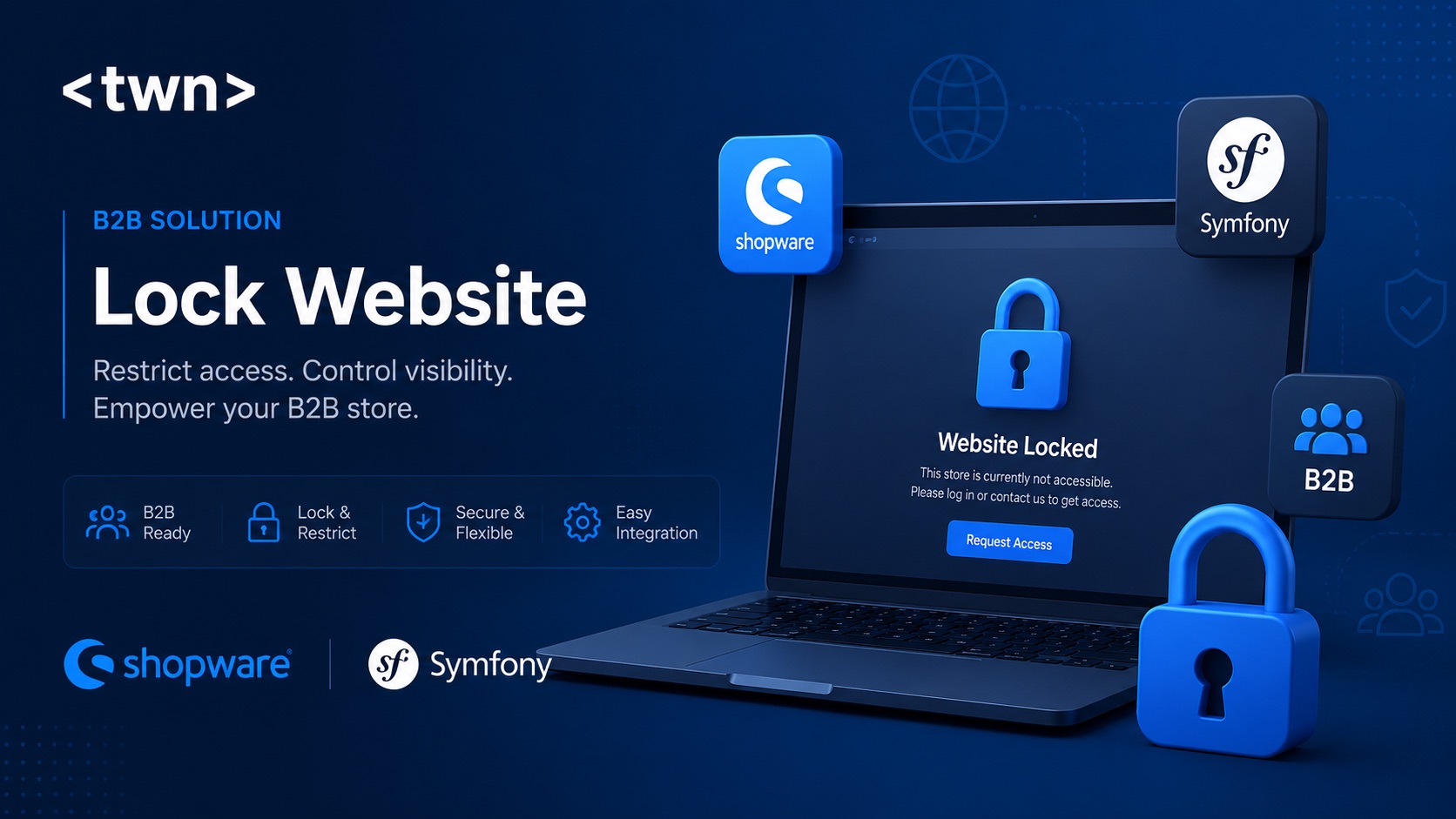 B2B Lock Plugin Shopware B2B lock plugin preview